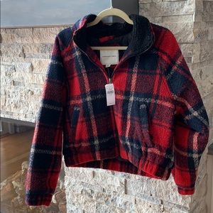 American Eagle Outfitters Cropped Plaid Jacket